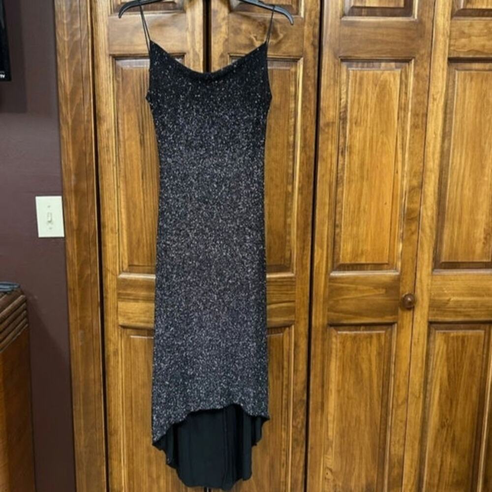 Be Smart Size 5/6 Slinky Black and Glittery Dress